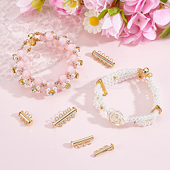 6Pcs 3 Styles Brass Slide Lock Clasps&nbsp;KK-BBC0027-56