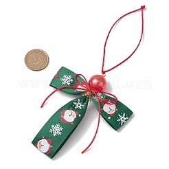 2Pcs Christmas Polyester Grosgrain Cross Pendant Decorations&nbsp;HJEW-JM02609