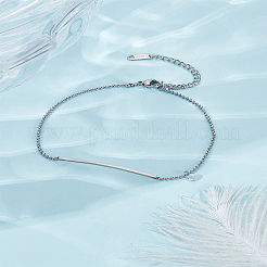 1Pc Stainless Steel Chain Anklet for Women&nbsp;AJEW-LP0006-48A-P