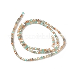 電気メッキガラスビーズセット  多面カット  そろばん  カラフル  3x2mm  穴：0.8mm  約181~186個/連  43~43.5cm&nbsp;X-EGLA-I015-04A