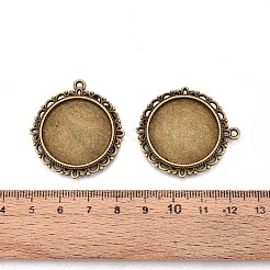 Tibetan Style Alloy Pendant Cabochon Settings&nbsp;LS-TIBE-T003-06AB-01