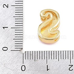 真鍮製エナメルビーズ  カドミウムフリー＆鉛フリー  ラックめっき  長持ちメッキ  18KGP本金メッキ  文字S  14x9.5x7mm  穴：3x11mm&nbsp;KK-CBA3FD6-08S-G