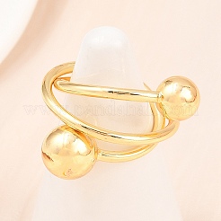Brass Cuff Rings for Women&nbsp;RJEW-Z113-16G