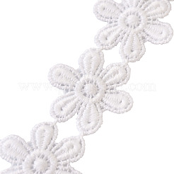 ポリエステルレーストリム  花柄  ホワイト  33mm&nbsp;OCOR-TAC0008-19