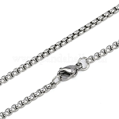 201ステンレススチール製聖体拝領クロスペンダントベネチアンチェーンネックレス  ステンレス鋼色  23.62インチ（60cm）&nbsp;LS-NJEW-M010-04P