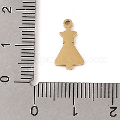 Christmas Theme Ion Plating(IP) 304 Stainless Steel Enamel Charms&nbsp;STAS-Z083-08G-01
