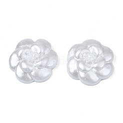 オペーク樹脂カボション  花  ホワイト  15x15x5mm&nbsp;CRES-S302-56