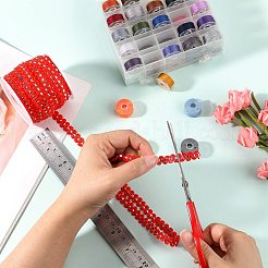 75m 3色メタリックヤーンレースリボン  ジャカードリボン  服飾材料  3個のプラスチック製の空のスプール付き  ミックスカラー  リボン：1/4インチ（8mm）  25m /カラー&nbsp;OCOR-SZ0002-08B