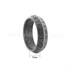 Viking Rune 304 Stainless Steel Finger Rings for Men&nbsp;WGDF4AB-63