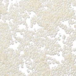 内側が透明な色のガラスシードビーズ  シリンダー  レモンシフォン  1.6x1.3mm  穴：0.8mm  約1333個/10g&nbsp;X1-SEED-H003-04B