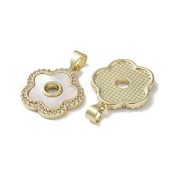 Brass Micro Pave Cubic Zirconia Pendants&nbsp;KK-G485-26C-G