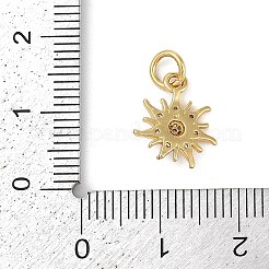 Rack Plating Brass Micro Pave Cubic Zirconia Pendants&nbsp;KK-H509-21G-01