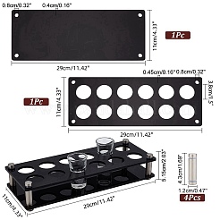 12-Hole Acrylic Beer Cup Holder&nbsp;ODIS-WH0099-10B-01