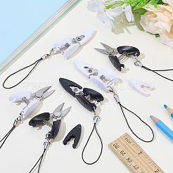 6Pcs 2 Colors Mini Stainless Steel Scissors&nbsp;AJEW-SP0006-27