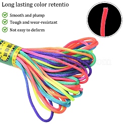 10M Segment Dyed Nylon Satin Rattail Cords&nbsp;OCOR-YW0001-17