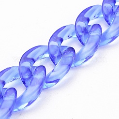 Handmade Transparent Acrylic Curb Chains&nbsp;AJEW-JB00833-02