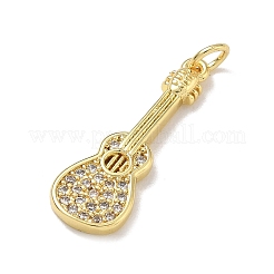 Brass Micro Pave Clear Cubic Zirconia Pendants&nbsp;KK-D289-01G-07