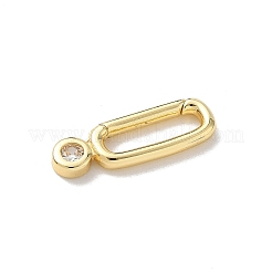 Brass Pave Clear Cubic Zirconia Spring Gate Rings&nbsp;KK-A273-19G