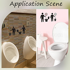 PVC Public Toilet Sign Stickers&nbsp;AJEW-WH20006-102B