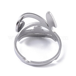 Non-Tarnish Eye of Ra/Re 201 Stainless Steel Adjustable Finger Rings&nbsp;RJEW-C074-03P