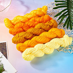 5 Bundles 5 Colors Yellow Theme Acrylic Fiber Yarn&nbsp;OCOR-TA0003-18A
