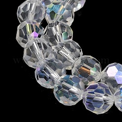 Electroplate Transparent Glass Beads Strands&nbsp;X-EGLA-A035-T10mm-L19