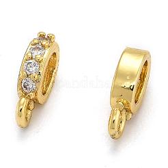 Brass Micro Pave Cubic Zirconia Tube Bails&nbsp;ZIRC-H119-11G