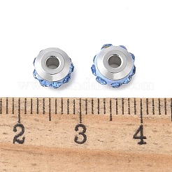 304 Stainless Steel Polymer Clay Rhinestone Beads&nbsp;STAS-Q038-01C