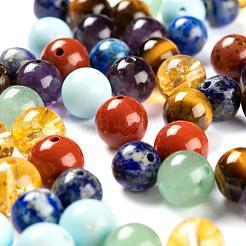 100 Pcs 7 Colors Chakra Yoga Healing Stone Kits&nbsp;G-LS0001-04