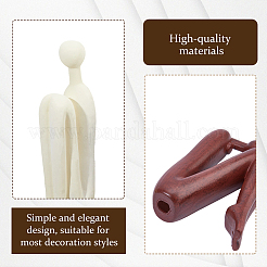 2Pcs 2 Styles Porcelain Abstract Human Display Decoration&nbsp;DJEW-DC0001-20