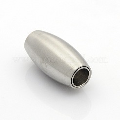 Tarnish Resistant 304 Stainless Steel Matte Surface Magnetic Clasps with Glue-in Ends&nbsp;LS-STAS-O042-C-12