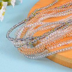 5 strands 5 Colors Electroplate Glass Beads Strands&nbsp;EGLA-SZ0001-16