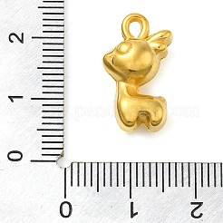 イオンプレーティング（IP）304ステンレスペンダント  鹿のチャーム  18KGP本金メッキ  19x11x8mm  穴：3x2mm&nbsp;STAS-M070-06G