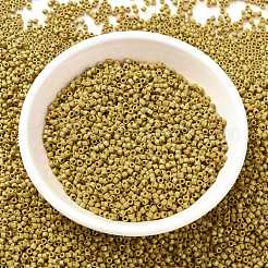 シリンダーシードビーズ  つや消し色  均一サイズ  ゴールデンロッド  2x1.3~1.5mm  穴：0.8~1mm  約40000個/袋  450 G /袋&nbsp;SEED-H001-C10