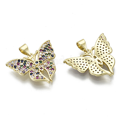 Brass Micro Pave Cubic Zirconia Pendants&nbsp;ZIRC-N039-044-NF