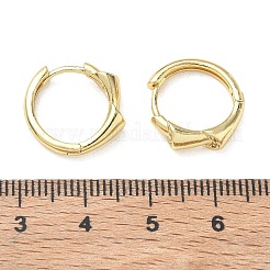 真鍮製マイクロパヴェキュービックジルコニアフープピアス  鉛フリー＆カドミウムフリー  ラックめっき  長持ちメッキ  18KGP本金メッキ  15x16x5mm&nbsp;KK-CBA98BA-13G