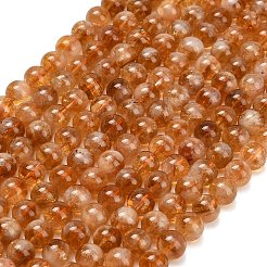 Hearted Natural Citrine Beads Strands&nbsp;G-L663-A02-8mm