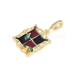 Brass Enamel Pendants&nbsp;KK-U043-12G-01