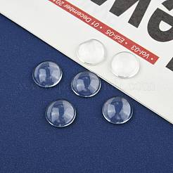 クリアガラスカボション  半円/ドーム  透明  11.5~12x4mm&nbsp;X-GGLA-R026-12mm