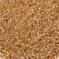 シリンダーシードビーズ  銀並ぶ  丸い穴  均一サイズ  ゴールデンロッド  2x1.5mm  穴：0.8mm  約40000個/袋  約450 G /袋&nbsp;SEED-H001-G04
