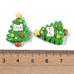 クリスマス不透明樹脂デコデンカボション  クリスマスツリー  24.5x17x8.5mm&nbsp;CRES-M036-12H
