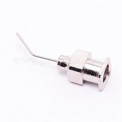ステンレス鋼の鈍い先端の分配針  ステンレス鋼色  22.5~25x6~6.5x5.5mm  穴：4mm  ヘッド：0.55mm&nbsp;TOOL-WH0121-60G