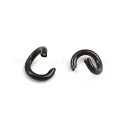 304ステンレススチールオープン丸カン  イオンプレーティング（ip）  ブラック  3.5x0.7mm  内径：2.3mm  21ゲージ&nbsp;STAS-M235-02B-EB
