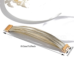 模造レザー多連ブレスレット  マグネットクラスプ付き  ライトカーキ  7-5/8インチ（19.5cm）&nbsp;PW-WG90B6B-01