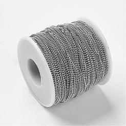 Tarnish Resistant 304 Stainless Steel Twist Chains&nbsp;CHS-R004-0.6mm
