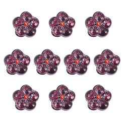 10Pcs Transparent Handmade Bumpy Lampwork Beads&nbsp;LAMP-TADJ0001-48A