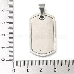 304ステンレススチール製刻印入りブランクタグペンダント  長方形のチャーム  ステンレス鋼色  34x20x3mm  穴：7x5mm&nbsp;X-STAS-G346-20P