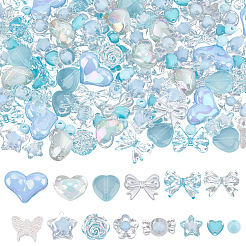 250Pcs 14 Styles Transparent Acrylic Beads&nbsp;TACR-PA0001-15
