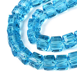 Transparent Glass Beads Strands&nbsp;GLAA-R041-8x8mm-A11