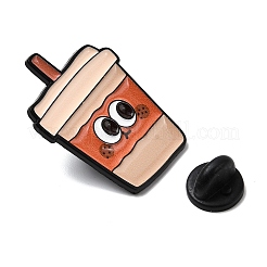 かわいいエナメルピン  バックパック用合金ラペルピンバック  アイスコーヒー  32.5x23mm&nbsp;JEWB-I055-01EB-03
